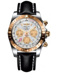 Breitling Chronomat 44 GMT  Automatic Men's Watch, Stainless Steel & Rose Gold, White Dial, CB042012.A739.436X