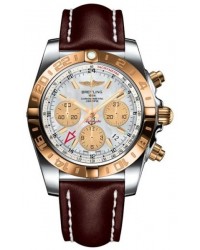 Breitling Chronomat 44 GMT  Automatic Men's Watch, Stainless Steel & Rose Gold, White Dial, CB042012.A739.437X