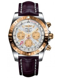 Breitling Chronomat 44 GMT  Automatic Men's Watch, Stainless Steel & Rose Gold, White Dial, CB042012.A739.735P