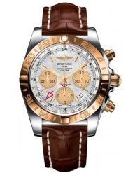 Breitling Chronomat 44 GMT  Automatic Men's Watch, Stainless Steel & Rose Gold, White Dial, CB042012.A739.737P