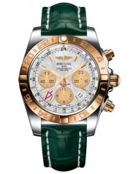 Breitling Chronomat 44 GMT  Automatic Men's Watch, Stainless Steel & Rose Gold, White Dial, CB042012.A739.748P