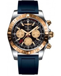 Breitling Chronomat 44 GMT  Automatic Men's Watch, Stainless Steel & Rose Gold, Black Dial, CB042012.BB86.143S