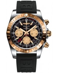 Breitling Chronomat 44 GMT  Automatic Men's Watch, Stainless Steel & Rose Gold, Black Dial, CB042012.BB86.153S