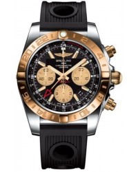 Breitling Chronomat 44 GMT  Automatic Men's Watch, Stainless Steel & Rose Gold, Black Dial, CB042012.BB86.200S
