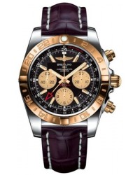 Breitling Chronomat 44 GMT  Automatic Men's Watch, Stainless Steel & Rose Gold, Black Dial, CB042012.BB86.735P