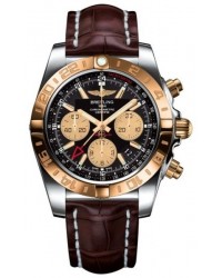 Breitling Chronomat 44 GMT  Automatic Men's Watch, Stainless Steel & Rose Gold, Black Dial, CB042012.BB86.739P