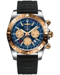 Breitling Chronomat 44 GMT  Automatic Men's Watch, Stainless Steel & Rose Gold, Blue Dial, CB042012.C858.153S