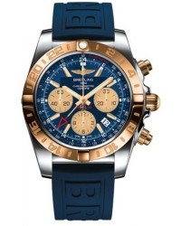 Breitling Chronomat 44 GMT  Automatic Men's Watch, Stainless Steel & Rose Gold, Blue Dial, CB042012.C858.157S
