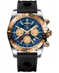 Breitling Chronomat 44 GMT  Automatic Men's Watch, Stainless Steel & Rose Gold, Blue Dial, CB042012.C858.200S