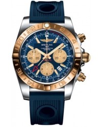 Breitling Chronomat 44 GMT  Automatic Men's Watch, Stainless Steel & Rose Gold, Blue Dial, CB042012.C858.211S