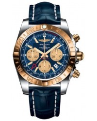 Breitling Chronomat 44 GMT  Automatic Men's Watch, Stainless Steel & Rose Gold, Blue Dial, CB042012.C858.731P