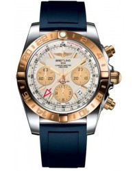 Breitling Chronomat 44 GMT  Automatic Men's Watch, Stainless Steel & Rose Gold, Silver Dial, CB042012.G755.143S