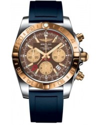 Breitling Chronomat 44 GMT  Automatic Men's Watch, Stainless Steel & Rose Gold, Brown Dial, CB042012.Q590.145S