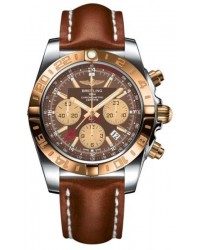 Breitling Chronomat 44 GMT  Automatic Men's Watch, Stainless Steel & Rose Gold, Brown Dial, CB042012.Q590.433X