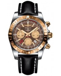 Breitling Chronomat 44 GMT  Automatic Men's Watch, Stainless Steel & Rose Gold, Brown Dial, CB042012.Q590.435X