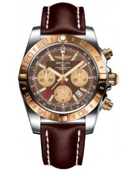 Breitling Chronomat 44 GMT  Automatic Men's Watch, Stainless Steel & Rose Gold, Brown Dial, CB042012.Q590.437X