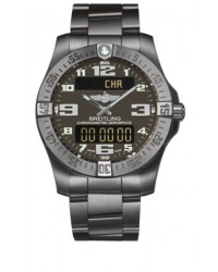Breitling Aerospace Evo  Chronograph LCD Display Quartz Men's Watch, Titanium, Grey Dial, E7936310.F562.152E