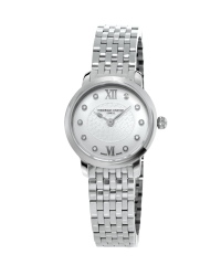 Frederique Constant Slimline  Quartz Women's Watch, Stainless Steel, Silver Dial, FC-200WHDS6B