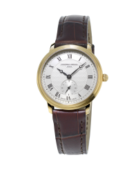 Frederique Constant Slimline  Quartz Women's Watch, 18K Gold Plated, Silver Dial, FC-235M1S5