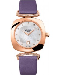 Glashutte Original Pavonina  Quartz Women's Watch, 18K Rose Gold, Mother Of Pearl & Diamonds Dial, 1-03-01-08-05-02