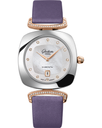 Glashutte Original Pavonina  Quartz Women's Watch, Steel & 18K Rose Gold, Mother Of Pearl Dial, 1-03-01-08-06-02