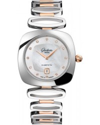 Glashutte Original Pavonina  Quartz Women's Watch, Stainless Steel, Mother Of Pearl & Diamonds Dial, 1-03-01-08-06-14
