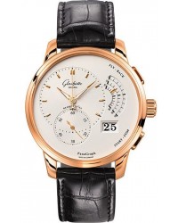 Glashutte Original PanoGraph  Chronograph Flyback Men's Watch, 18K Rose Gold, Silver Dial, 1-61-03-25-15-04