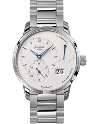 Glashutte Original PanoReserve  Automatic Men's Watch, Stainless Steel, Silver Dial, 1-65-01-22-12-24