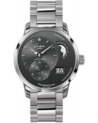 Glashutte Original PanoMaticLunar  Automatic Men's Watch, Stainless Steel, Black Dial, 1-90-02-43-32-24