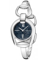 Gucci Horsebit  Quartz Women's Watch, Stainless Steel, Black Mother Of Pearl Dial, YA139503
