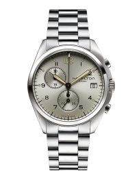 Hamilton Aviation  Chronograph Quartz Men's Watch, Stainless Steel, Silver Dial, H76512155