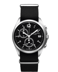Hamilton Aviation  Chronograph Quartz Men's Watch, Stainless Steel, Black Dial, H76552433