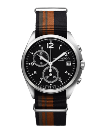 Hamilton Aviation  Chronograph Quartz Men's Watch, Stainless Steel, Black Dial, H76552933