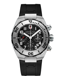 Hamilton Navy  Chronograph Automatic Men's Watch, Stainless Steel, Black Dial, H78716333