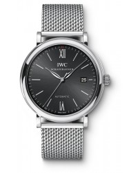 IWC Portofino  Automatic Men's Watch, Stainless Steel, Black Dial, IW356506