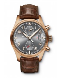 IWC Pilots  Chronograph Automatic Men's Watch, 18K Rose Gold, Grey Dial, IW387803