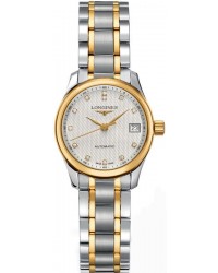 Longines Master  Automatic Women's Watch, Steel & 18K Yellow Gold, Silver Dial, L2.128.5.77.7