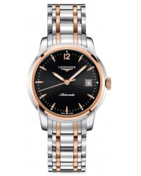 Longines Saint-Limer  Automatic Men's Watch, Steel & 18K Rose Gold, Black Dial, L2.763.5.52.7