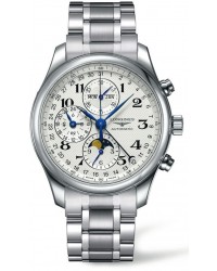Longines Master  Chronograph Automatic Men's Watch, Stainless Steel, White Dial, L2.773.4.78.6