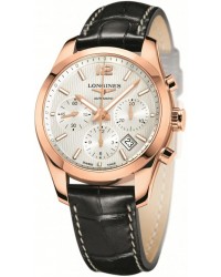 Longines Conquest  Automatic Men's Watch, 18K Rose Gold, Silver Dial, L2.786.8.76.3