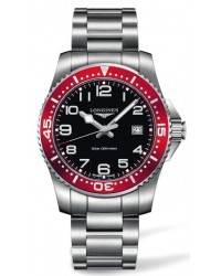 Longines HydroConquest  Quartz Men's Watch, Steel & 18K Rose Gold, Black Dial, L3.689.4.59.6