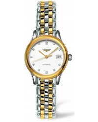 Longines Flagship  Automatic Women's Watch, Stainless Steel, White & Diamonds Dial, L4.274.3.27.7