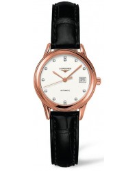 Longines Flagship  Automatic Women's Watch, 18K Rose Gold, Mother Of Pearl & Diamonds Dial, L4.274.8.27.2