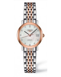 Longines Elegant  Automatic Women's Watch, Steel & 18K Rose Gold, Mother Of Pearl Dial, L4.309.5.87.7