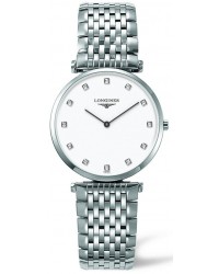 Longines La Grande Classique  Quartz Men's Watch, Stainless Steel, White & Diamonds Dial, L4.709.4.17.6