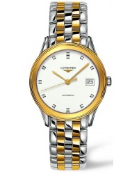 Longines Flagship  Automatic Men's Watch, Stainless Steel, White & Diamonds Dial, L4.774.3.27.7