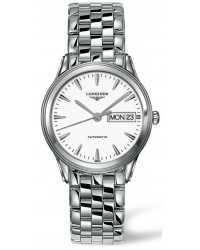 Longines Flagship  Automatic Men's Watch, Stainless Steel, White Dial, L4.799.4.12.6