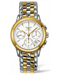 Longines Flagship  Chronograph Automatic Men's Watch, Stainless Steel, White Dial, L4.803.3.22.7