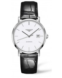 Longines Elegant  Automatic Men's Watch, Stainless Steel, White Dial, L4.910.4.12.2