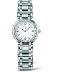 Longines PrimaLuna  Quartz Women's Watch, Stainless Steel, Cream Dial, L8.110.0.16.6